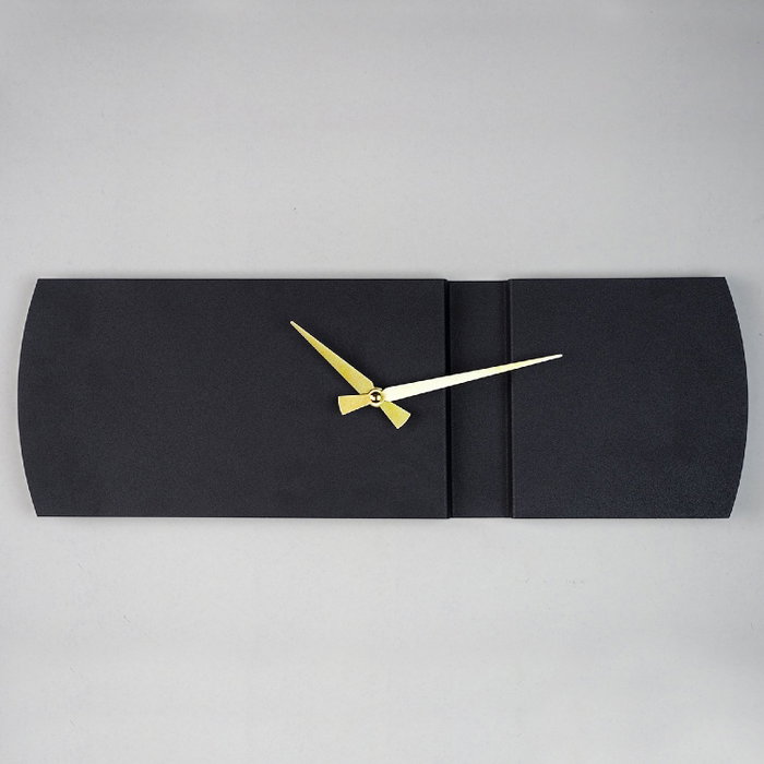 Wallity Origami Metal Wall Clock - APS097 Negro y Dorado